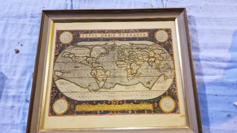 lot 3967 image: Old World Map 24 x 27