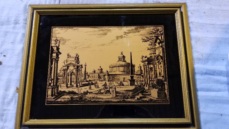 lot 3968 image: Coppertone Etching of Rome 22 28