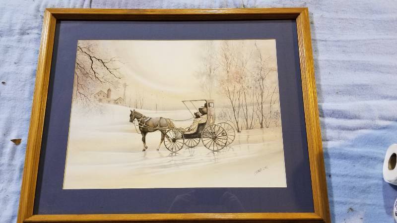 lot 3969 image: Horse & Carriage Print By Lee 24 x 30