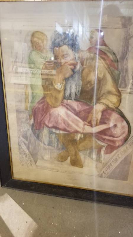 lot 3975 image: Leprophete Jeremie Possible Michael Angelo Print 35 x42