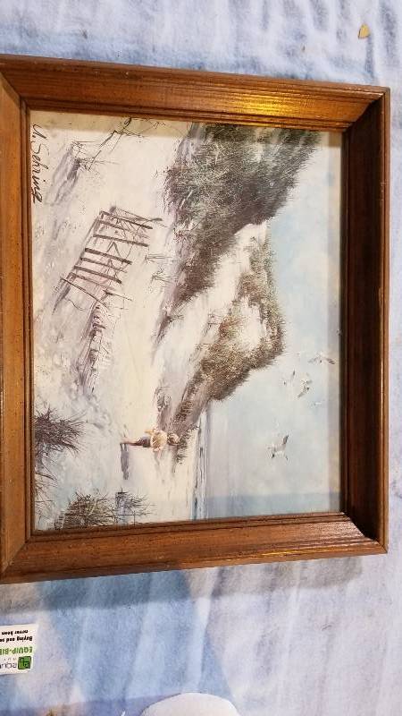 lot 3981 image: Seaside La By artist A. Sehring 19 x 23