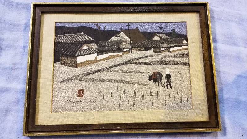 lot 3999 image: Japanese Farming Picture 14 x 20