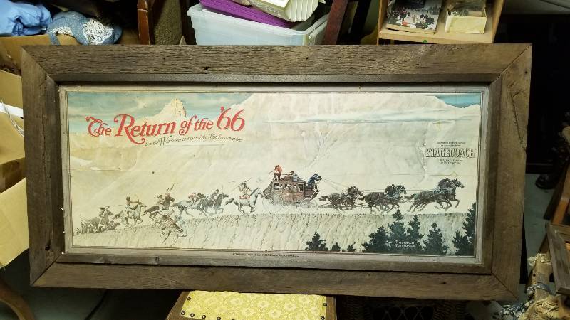 lot 4008 image: Return of the 66 Stagecoach By Norman Rockwell For Winchesters 100th Anniversary.