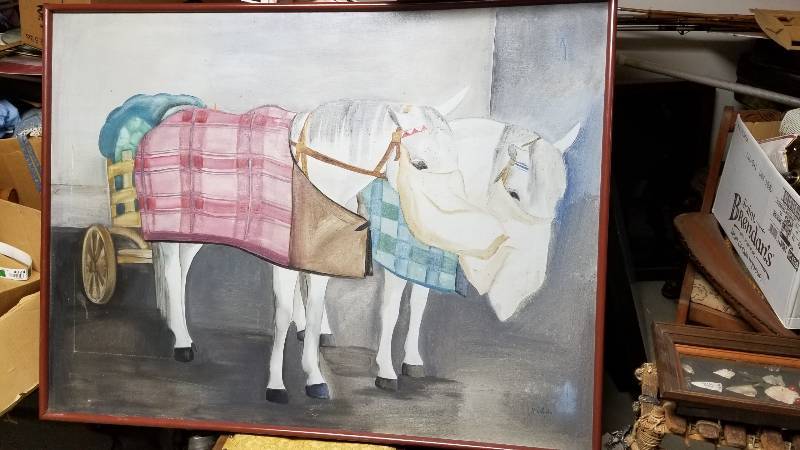 lot 4009 image: Horses Artist Unknown 36 x48
