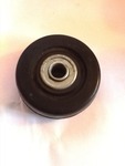 Lot of 4 industrial 3 inch hard rubber wheels with bearing and one inch wide as picture