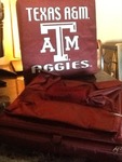 Two new Texas A&M bleacher cushions with storage
