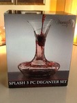 New inbox three-piece wine decanter set