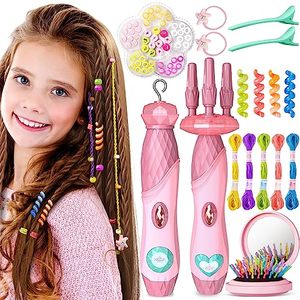 lot 21757 image: Geyiie DIY Hair Tools for Girls, Salon Makeup Set with Twist Hair Designer, Rope Braiding Machine, Hair Clips , Little Girls Makeup Vanity Set Toys, Birthday Party Favor Gift Toys 5-12
