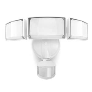 lot 21759 image: LUTEC 72W 6300LM LED Security Lights Motion Sensor Light Outdoor, 5000K Daylight, IP65 Waterproof, Dusk to Dawn, 3 Head Motion Detected Flood Light for Garage, Yard, Porch(White)