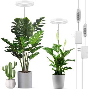 lot 21773 image: LORDEM Full Spectrum LED Grow Lights, Brightness Adjustable Plant Lamps with Auto OnOff Timer, Height Adjustable Growing Lights for Indoor Plants, Pack of 2