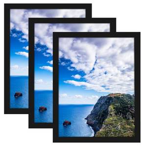 lot 21791 image: MENNTHUI 11x17 Black Picture Frame Set of 3, Wall Mounting Horizontally or Vertically, Decoration for Photos, Paintings, Posters, Artwork