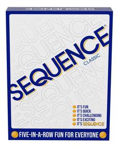 lot 21805 image: SEQUENCE- Original SEQUENCE Game with Folding Board, Cards and Chips by Jax ( Packaging may Vary ) White, 10.3 x 8.1 x 2.31