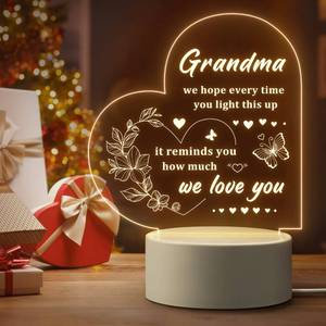 lot 21809 image: Quaintir Mothers Day Gifts for Mom, Gifts for mom - Acrylic Engraved Night Lamp, Personalized Mom Mothers Day Gifts from Daughter Son, Best Birthday Gifts for Mom