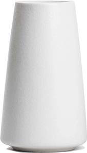 lot 21822 image: Ceramic Vase - Flower Vase Minimalism Style for Modern Table Shelf Home Decor, Fit for Fireplace Bedroom Kitchen Living Room Centerpieces Office Desk Solid White