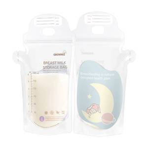 lot 21823 image: GROWNSY Breastmilk Storage Bags, 6oz Temp-Sensing Milk Storing Bag for Breastfeeding, Presterilized, Hygienically Doubled-Sealed, No-Leak for Refrigeration and Freezing, 130PCS