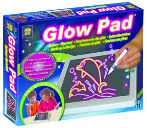 lot 21857 image: AMAV Glow Pad - Portable Hi-Tech Drawing Board For Kids Toy Tablet-Size with 7 Interchanging Blinking Colorful Lights. Children��S Light Up Coloring Board, Arts & Crafts Set