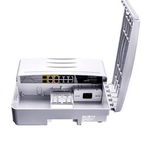 lot 21858 image: Cqenpr IndoorOutdoor Waterproof Movable AI PoE Switch, IEEE 802.3afatbt, AI Watchdog, PoE BT Port 60W Output, Unmanaged.�� (outdoor 16 port) - Retail $199.99