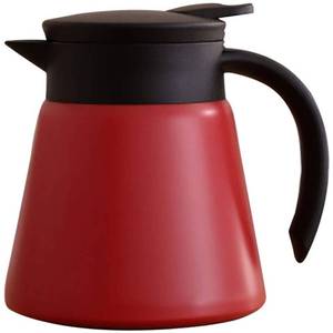 lot 21863 image: Goeielewe Thermal Coffee Carafe Tea Pot 20 Oz Stainless Steel Insulation Pot Double Wall Vacuum Insulated Coffee Water & Beverage Dispenser (Red)