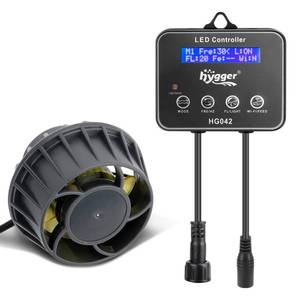 lot 21869 image: hygger 3400 GPH Aquarium Inverter Wavemaker Pump with LED Controller, DC 24V 18W Ultra-quiet Submersible Power Head with Magnetic Base, Circulation Pump for 75-200 Gal Freshwater Saltwater Tank - Retail $78.99