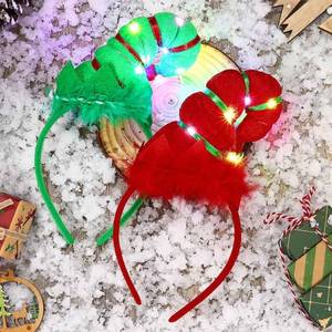 lot 21877 image: DRESBE LED Christmas Elves Headbands Light Up Elf Headwear Luminous Elf Hat Headband Cute Festival Hair Hoop Holiday Party Hair Accessories for Women(Pack of 2)