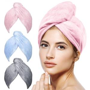 lot 21878 image: POPCHOSE Microfiber Hair Towel Wrap, Ultra Absorbent, Fast Drying, No Frizz, Soft, Lightweight, Durable, Easy to Use, Lifetime Service