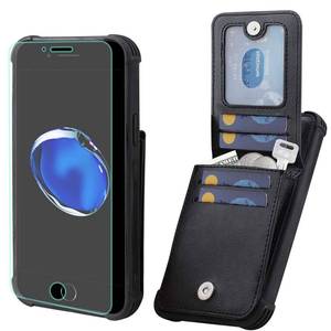 lot 21881 image: VANAVAGY Compatible for iPhone SE2SE3 20222020 Case,iPhone 8iPhone 7 Wallet Case,Leather Magnetic Clasp Flip Folio Phone Cover with Credit Card Holder,Forest Green