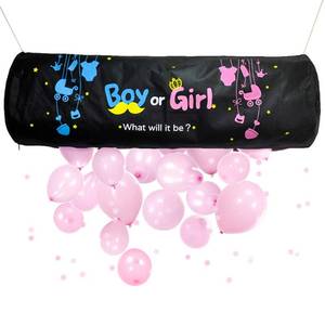 lot 21882 image: UNIIDECO Gender Reveal Balloon Drop Bag Boy or Girl What will it be Baby Gender Reveal Pink And Blue Balloons Party Decorations Kit Supplies Favors