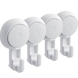 lot 21925 image: Marchpower Shower Suction Cup Hooks - 4 Pack Reusable Heavy Duty Vacuum Suction Hook for Inside, Waterproof Bathroom Wall Bathtub Loofah Hook, Strong Window Glass Hanger Removable Kitchen Towel Holder
