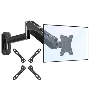 lot 21946 image: MOUNTUP Monitor Wall Mount for 17-35 Inch Computer Screen, Gas Spring Single Monitor Arm with VESA Extension Kit for VESA 75x75, 100x100, 100x200, 200x100, 200x200, Support 4.4-26.5lbs Display, Black