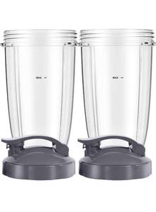 lot 21952 image: Blender Cups 24oz Cups with Flip-Top To-Go-Lids Fit for NutriBullet Blender 600W Pro 900W NutriBullet Replacement Parts