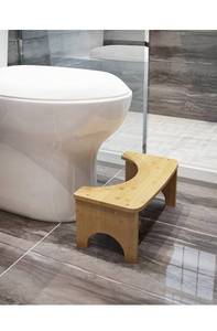 lot 21961 image: Bamboo Toilet Stool for Adults, 6.5 Poop Stool, Bathroom Toilet Potty Stool with Non-Slip Mat for Adults Children, Original Simple Design Healthy Portable Adult Toilet Poop Stool.(Wood) Healthy Gifts