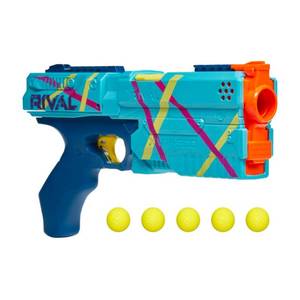 lot 21963 image: Nerf Rival Kronos XVIII-500 Blaster, Breech-Load, 5 Rounds, Spring Action, 90 FPS Velocity, Teal Color Design (Amazon Exclusive)