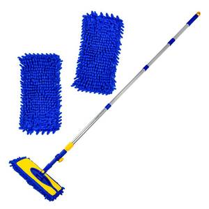 lot 22610 image: ITTAR Car Wash Brush with 61 Long Handle, 2 Pads Chenille Microfiber Truck Washer Mop, Camper Cleaner Brush with Telescopic Stainless Steel Pole, Car Cleaning Supplies for RV, SUV, Automotive