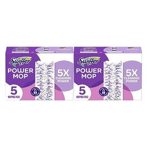 lot 22618 image: Swiffer PowerMop Multi-Surface Mopping Pad Refills for Floor Cleaning, 5 Count