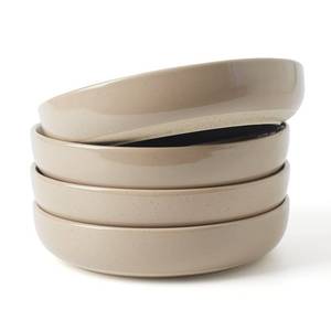 lot 22628 image: famiware Milkyway 33 oz Bowl Set, Pasta Bowls Set of 4, Salad Bowls Perfect for Your Friend for Housewarming, Thanksgiving, Christmas, Cinnamon Brown
