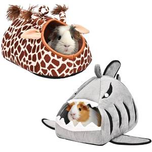 lot 22649 image: Avont 2 Pack Guinea Pig Bed House Hideout, Small Animal Hideaway Cage Accessories, Washable Sleeping Bed for Dwarf Rabbits Chinchillas Hamsters Hedgehogs Ferrets Bearded Dragons and Rats -Animal