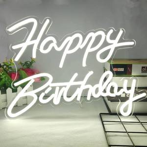 lot 22652 image: Ajoyferris Happy Birthday Neon Sign Dimmable Light Neon Happy Birthday Sign Happy Birthday Led Sign Happy Birthday Light Up Sign Happy Birthday Sign for Backdrop Birthday Party Decoration