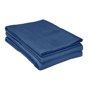lot 22668 image: Superior Flannel Cotton Pillowcase Bedding Set, Set Includes 2 Pillow Covers, Solid Contemporary Bedroom Accent, Modern Traditional Soft, Breathable and Plush, King, Navy Blue