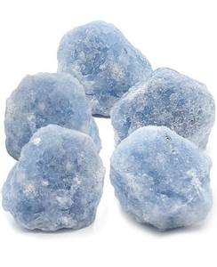 lot 22709 image: Blue Calcite Rough Rock, Raw Natural Stone, Chakra Crystals, Quality Gemstones for Reiki Healing, Wellness, Meditation, Handmade in our Lapidary Workshop