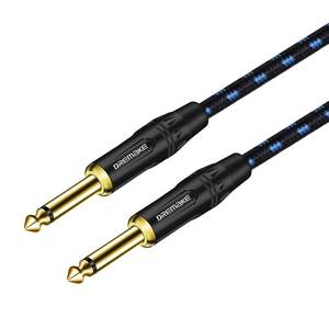 lot 22738 image: DREMAKE Jack 6.35mm TS 14 Inch to 14 Inch Guitar Cable 3FT 6.35mm Male to 6.35mm Male Quarter Inch Audio Guitar Instrument Patch Cable for E-Piano, Saxophone, Bass, Keyboard BlackBlue Tweed