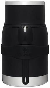 lot 22746 image: Stanley Adventure To-Go Food Jar and Spork 24 oz  Vacuum Insulated Thermos Food Container  Wide Mouth Screw On Lid  Stainless Steel  BPA-Free  Black Glow