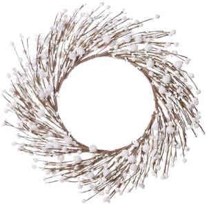 lot 22754 image: J��FLORU 15 Inches White Berry Wreath,Christmas Wreath Winter Wreaths for Front Door Pip Berry Wreaths for Home Christmas Winter Decor