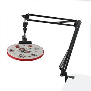 lot 22761 image: Hand Embroidery Hoop Holder Adjust Embroidery Hoop Stand Metal Embroidery Lap Stand Folding Hand Embroidery Stand Lap Cross Stitch Stand Hands, Suitable for Embroidery Hoops