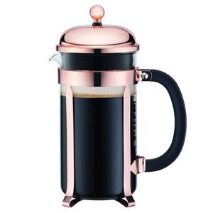 lot 22764 image: Bodum 12oz Chambord French Press Coffee Maker, High-Heat Borosilicate Glass, Polished Stainless Steel �� Made in Portugal