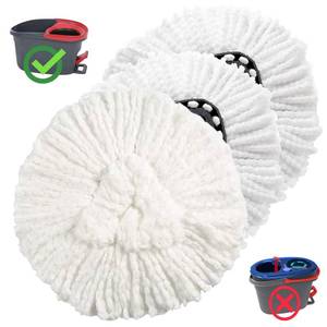 lot 22766 image: Mop Replace Head, 3 Pack, Spin Mop Refill Head Replacement Compatible for O-Ceda Spin Mop 1-Tank System - Easy to Replace, Fluffy Microfiber, Machine Washable - Retail $1317.22