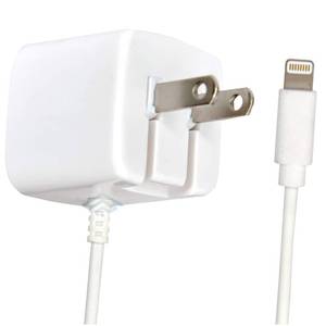 lot 22768 image: Lightningfast Fast Charger iPhone 14 Charger Block - Rapid One Piece iPhone Charger - Works With 20W 30W - Certified Lightning Apple Charger Block for iPhone 13 Pro Max Charger - Pins Fold - White 3ft