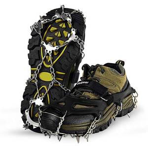 lot 22777 image: Unigear Crampons for Hiking Boots,Traction Ice Cleats Snow Grips with 18 Spikes for Walking, Jogging, Climbing and Hiking(Medium)