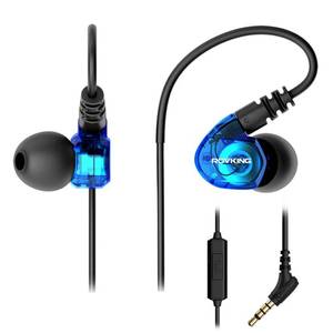 lot 22779 image: Rovking Over The Ear Earbuds for Running, Wrap Around Ear Wired Sports Headphones for Workout Exercise Jogging, Sweatproof in Ear Earphones Ear Buds with Mic for Cell Phones MP3 Laptop, Blue