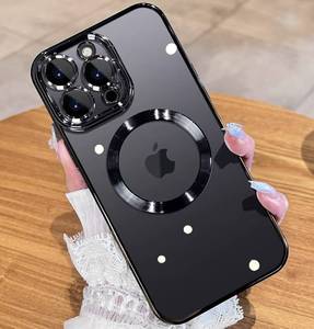 lot 22785 image: JUESHITUO Magnetic Glossy Clear for iPhone 12 Pro Max Case with Full Camera Cover Protection No.1 Strong N52 Magnets Military Grade Drop Protection for Women Girls Magsafe Case (6.7)-Gold