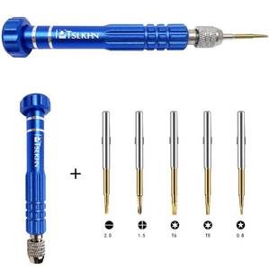 lot 22789 image: 5-in-1 Multifunctional Small Screwdriver, PTSLKHN S2 Steel Magnetic Screwdriver Kit for Eyeglass, Sunglasses, Electronics, Cellphone, Jewelry and More